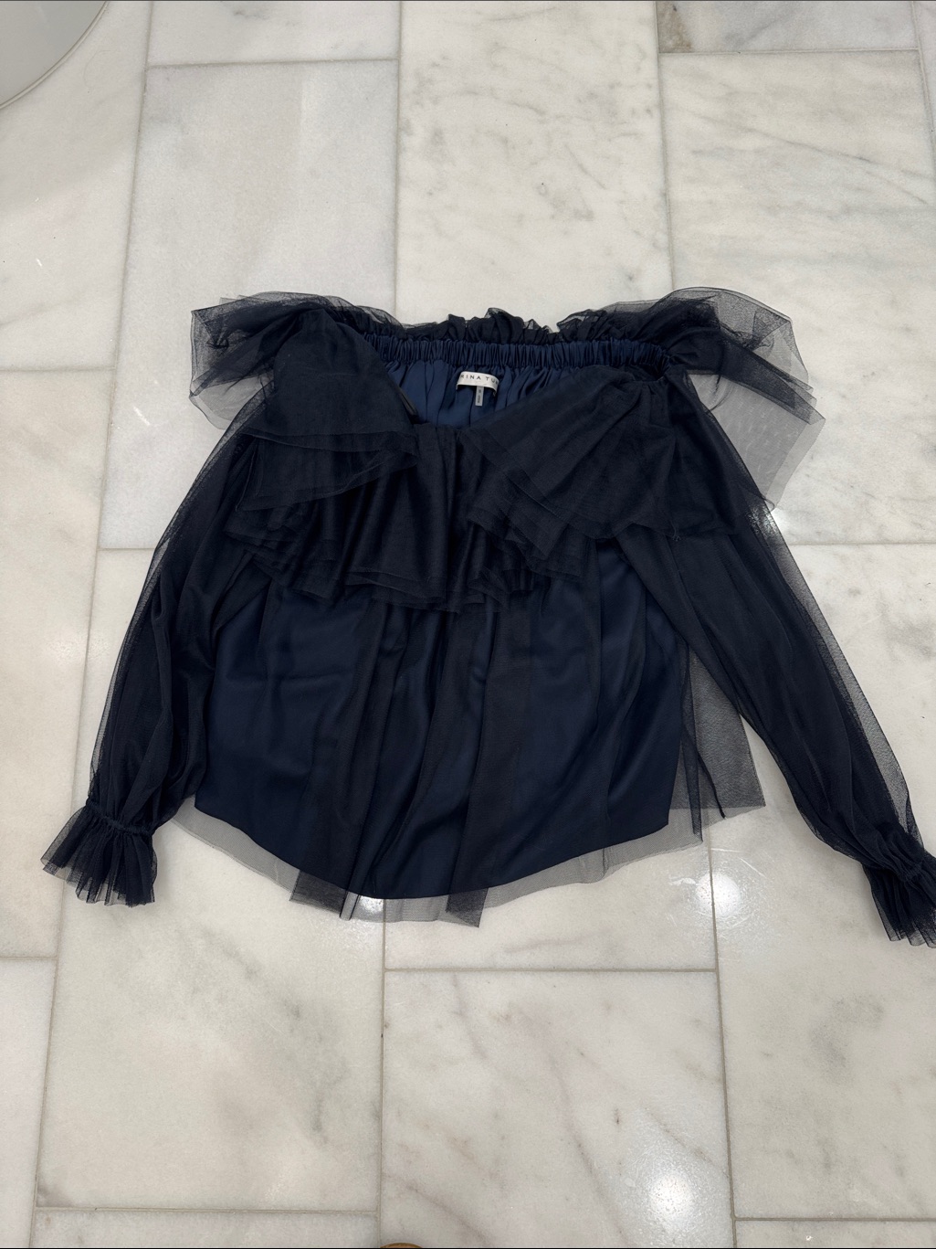 Long Sleeve Trina Turk Pull Over Top. Size Small